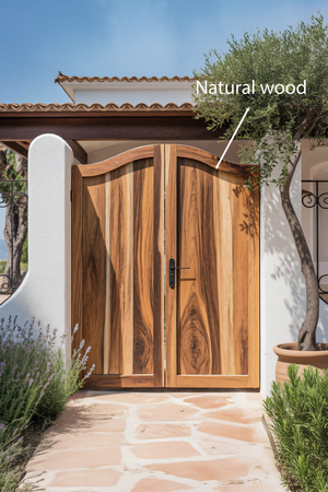 Curved Top Garden Gate Double Entry Door For Villa Courtyard