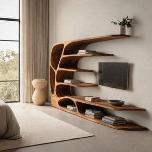 Modern Organic TV Display Shelf For Living Room