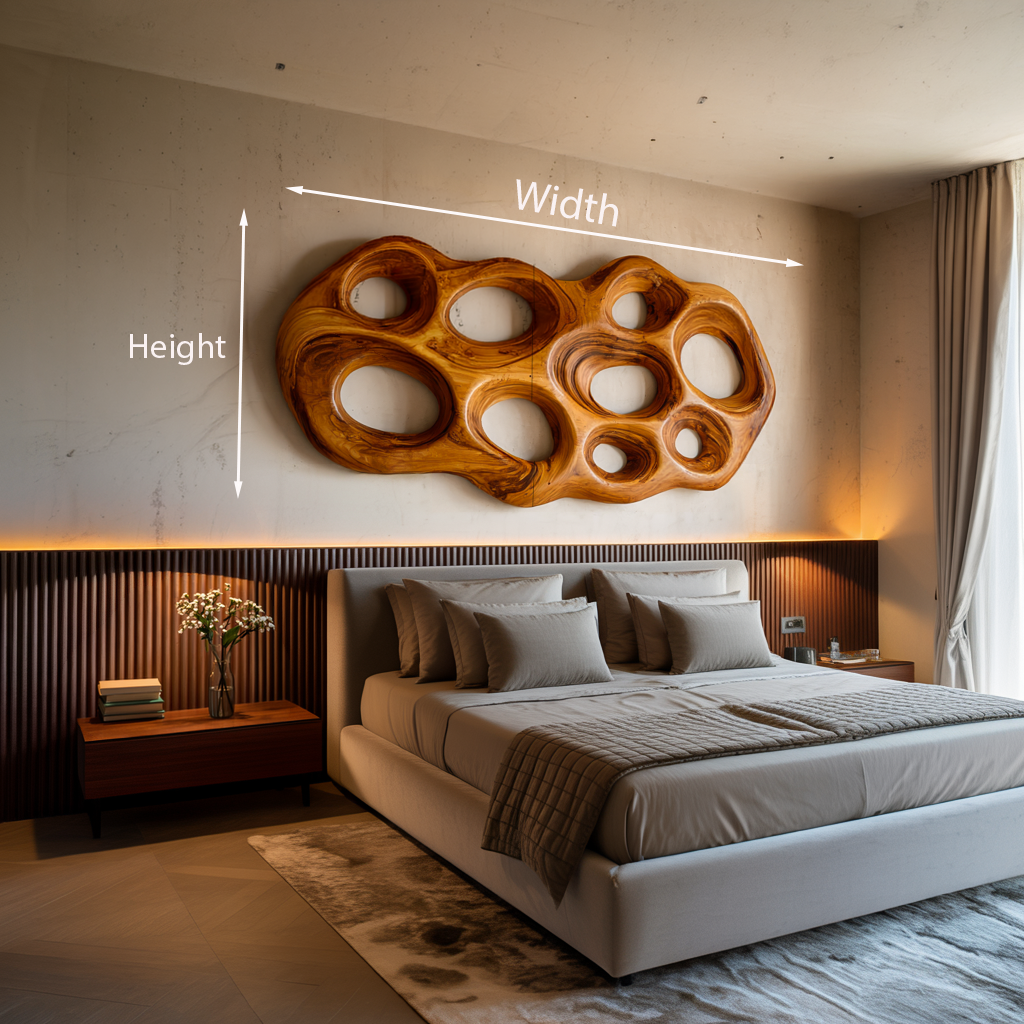 Modern Wooden Wall Art Hollow Form For Contemporary Space