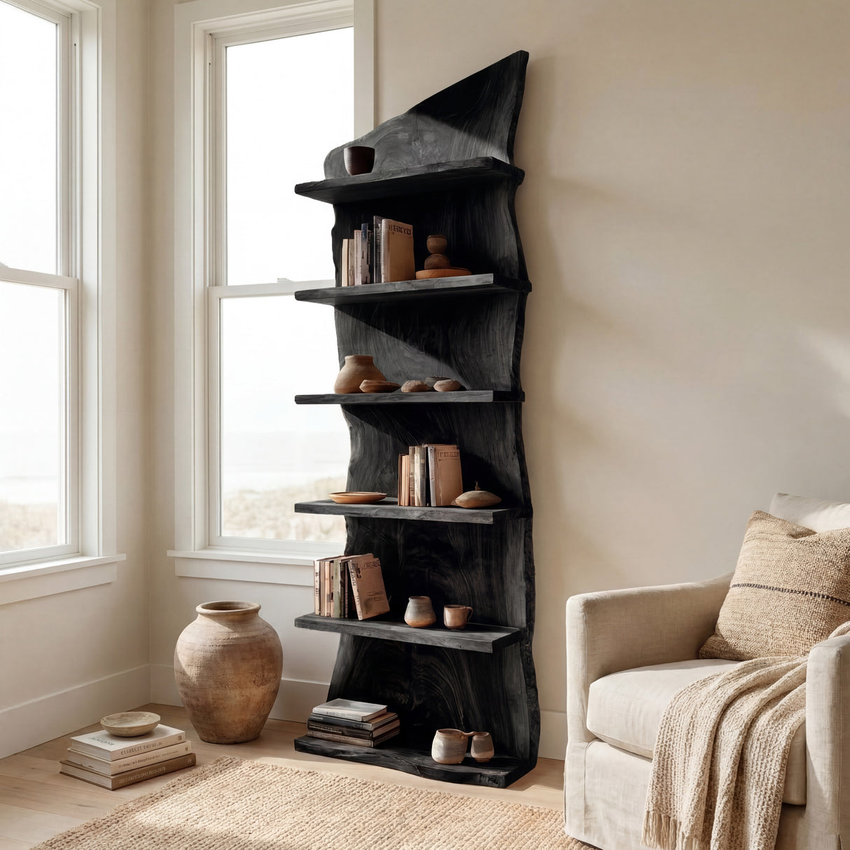 Modern Wooden Standing Shelf For Home Decor