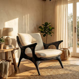 Minimalist Wooden Lounge Chair For Living Room Interior