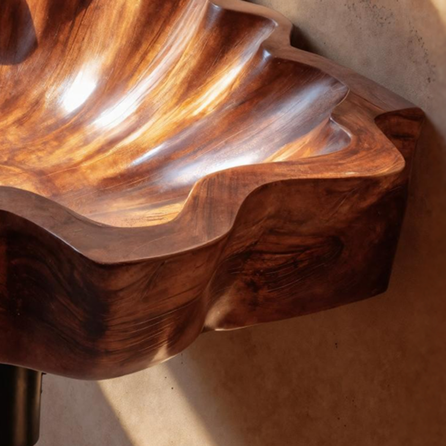 Modern Wooden Live Edge Wood Basin For High End Furniture Decor