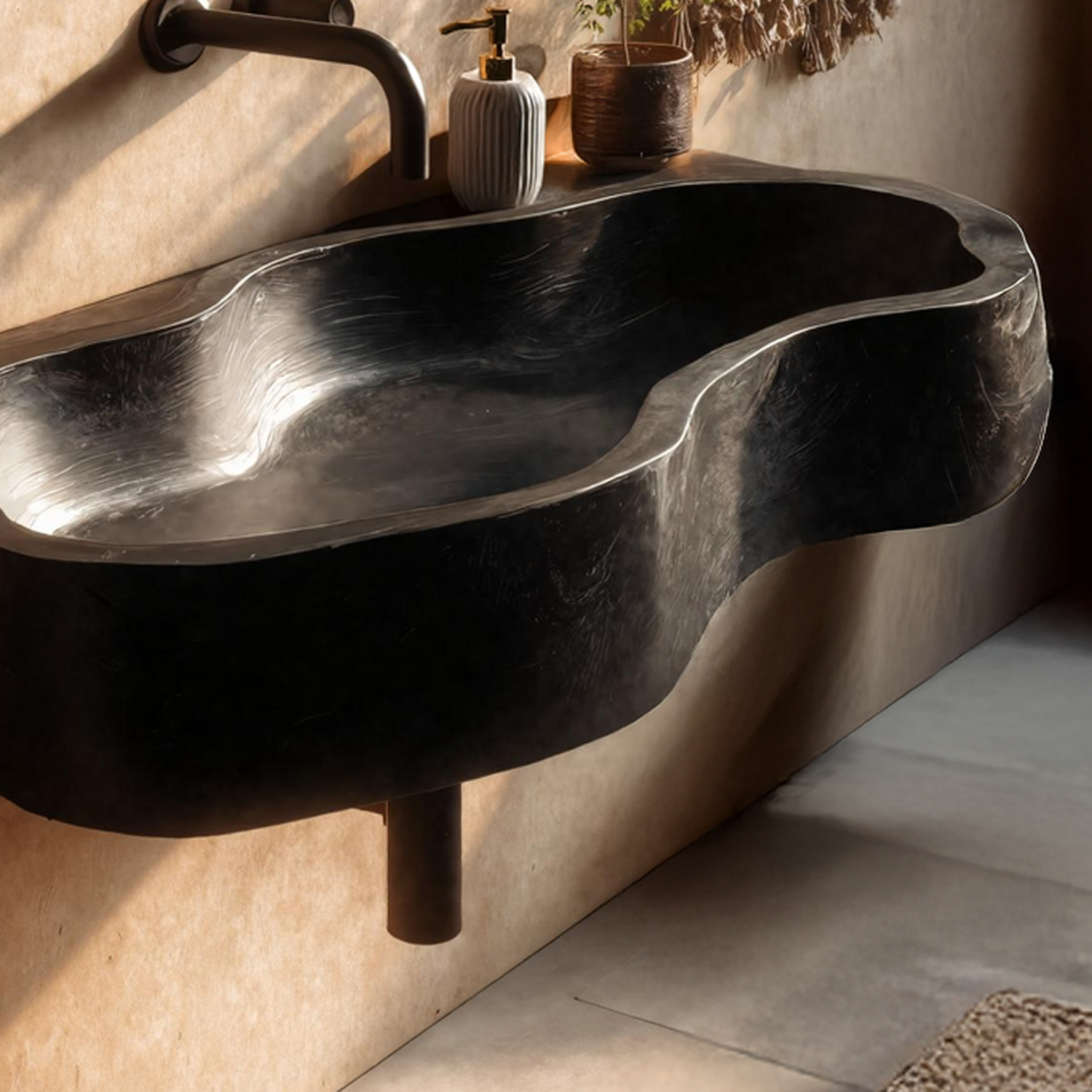 Farmhouse Solid Wood Wash Basin For Natural Bathroom Furniture Style