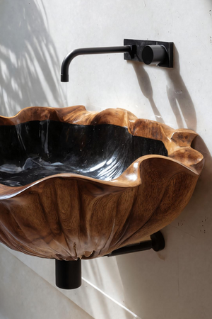 Farmhouse Live Edge Wood Vanity Sink For Timeless Bathroom Decor