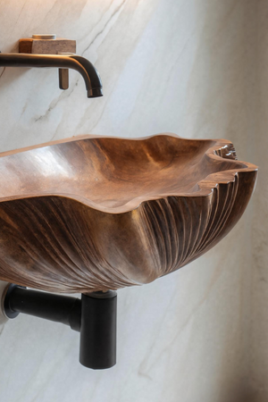 Mid Century Wooden Live Edge Wood Vanity Sink For Modern Bathroom Decor