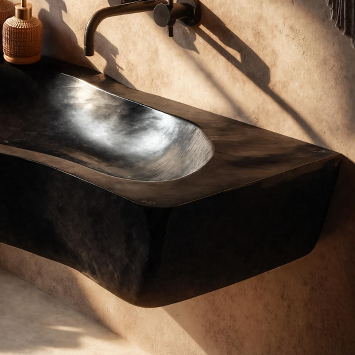 Modern Wooden Live Edge Wood Basin For Contemporary Vanity Decor