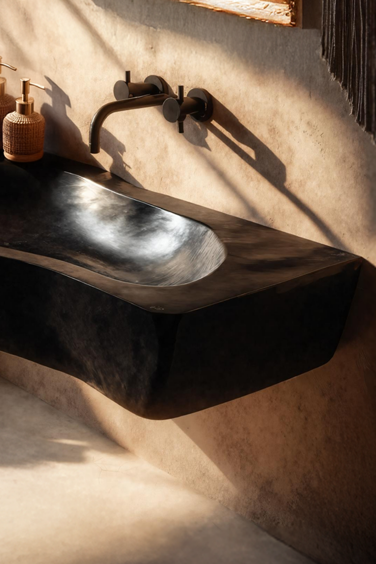 Modern Wooden Live Edge Wood Basin For Contemporary Vanity Decor
