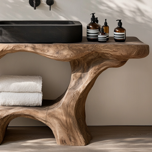 Farmhouse Solid Wood Vanity For Rustic Bathroom Decor