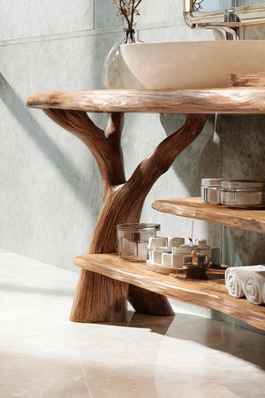 Farmhouse Rustic Solid Wood Vanity For Warm Bathroom Design