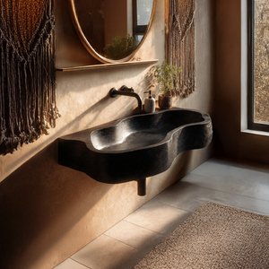 Farmhouse Solid Wood Wash Basin For Natural Bathroom Furniture Style