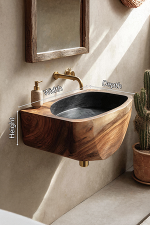 Modern Solid Wood Vanity Sink For Minimalist Bathroom Design