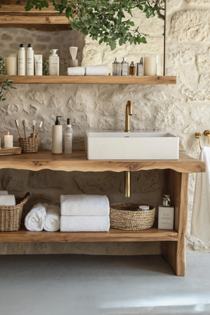 Rustic Live Edge Vanity For Natural Bathroom Vibes