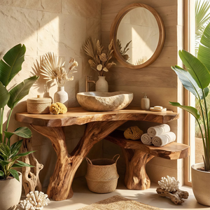 Modern Live Edge Vanity For Master Bathroom Design