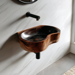 Mid Century Solid Wood Wash Basin For Elegant Bathroom Furniture Decor