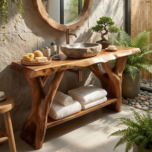 Modern Wood Bathroom Vanity For Clean Bathroom Layout