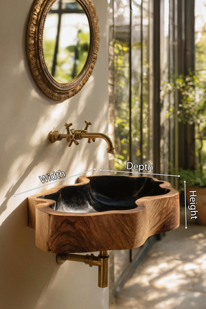 Modern Solid Wood Vanity Sink For High End Bathroom Furniture
