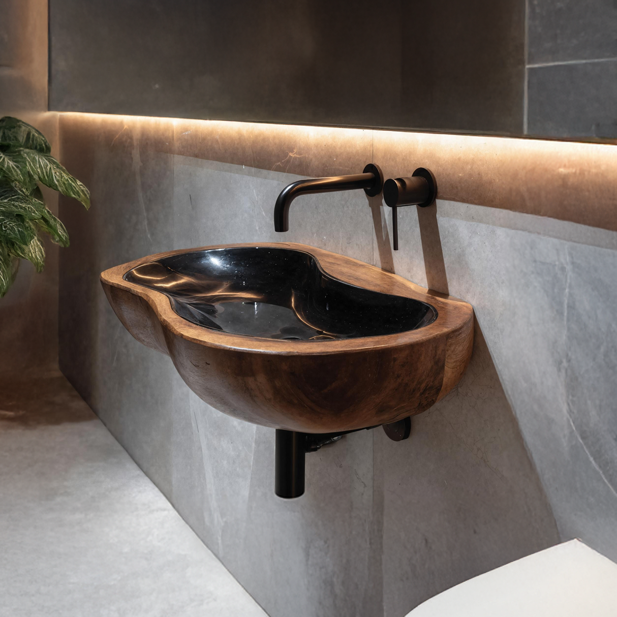 Farmhouse Solid Wood Wash Basin For Rustic Bathroom Vanity Decor