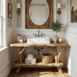 Contemporary Wooden Vanity For Luxury Bathroom Space