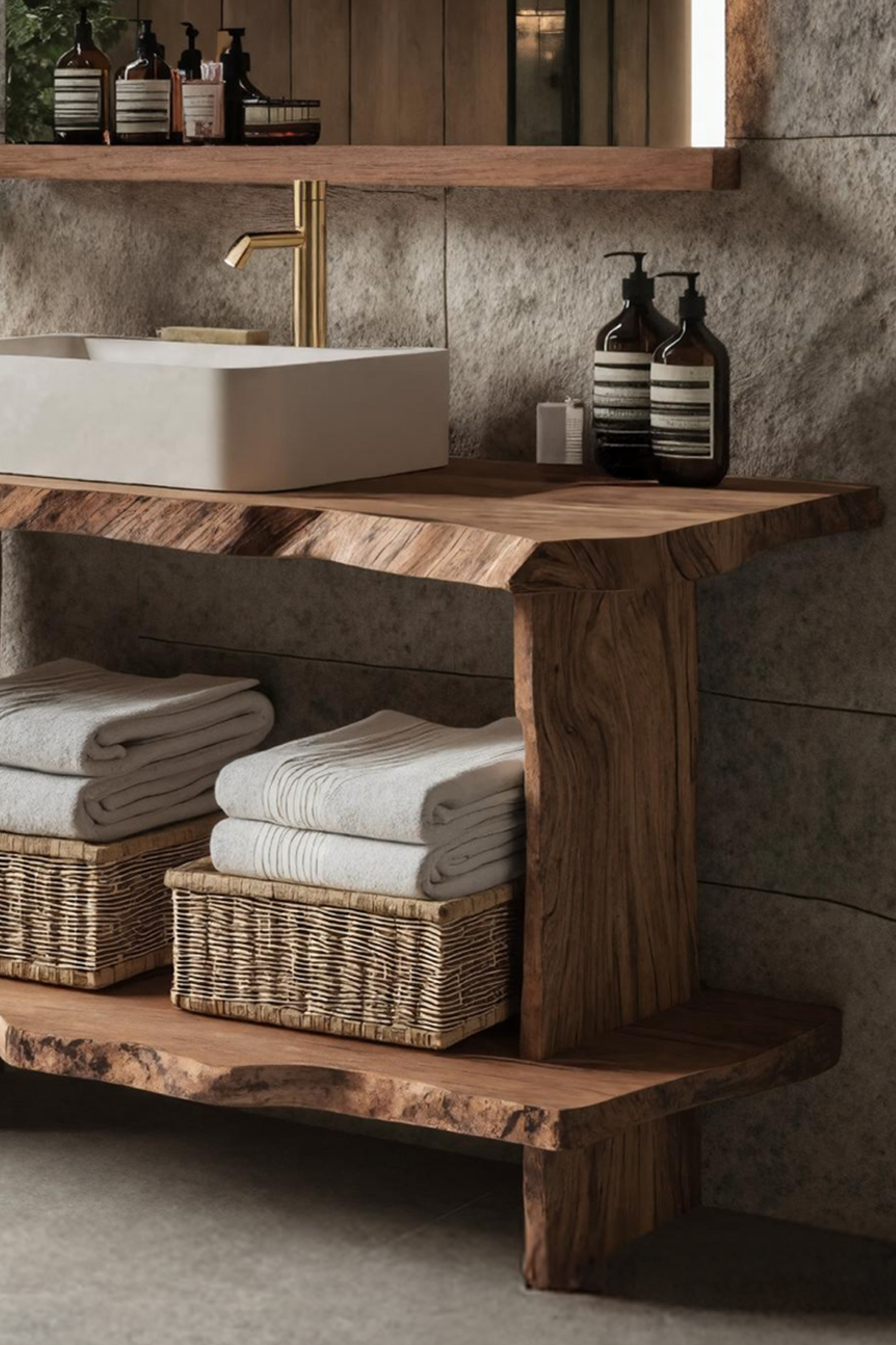 Mid Century Bathroom Cabinet For Elegant Bathroom