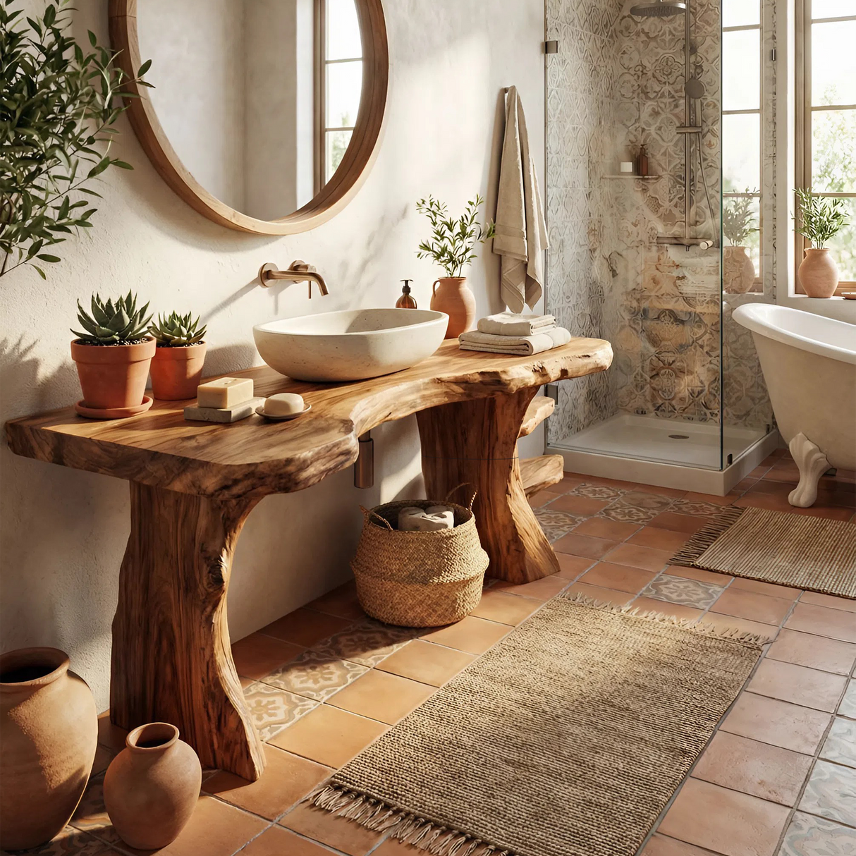 Contemporary Wood Bathroom Vanity For Ensuite Bathroom