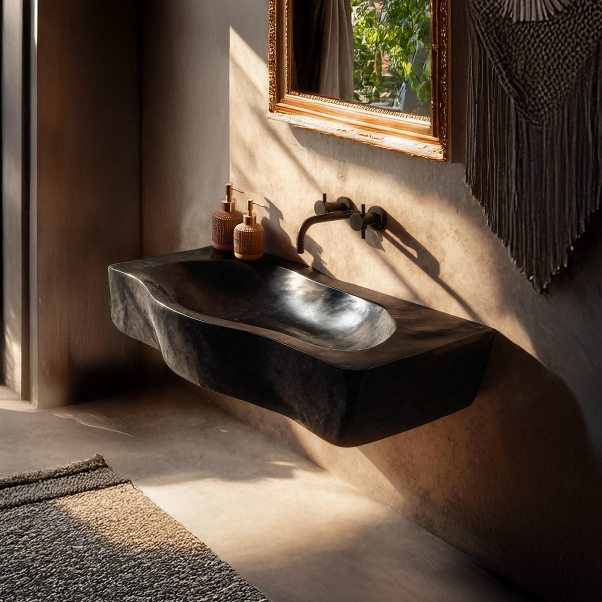 Modern Wooden Live Edge Wood Basin For Contemporary Vanity Decor