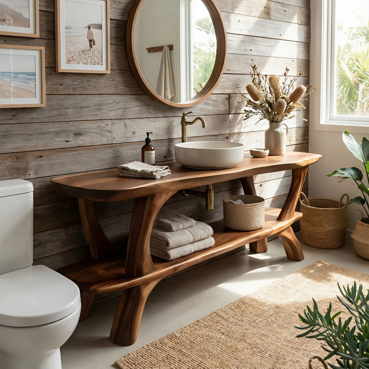 Modern Live Edge Vanity For Renovation Bathroom Project