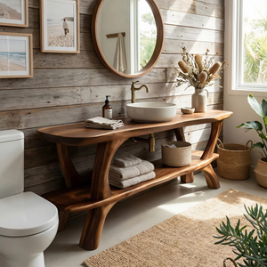 Modern Live Edge Vanity For Renovation Bathroom Project