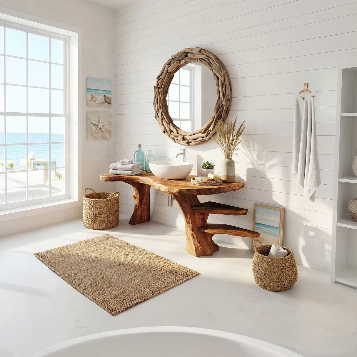 Contemporary Wood Bathroom Vanity For Ensuite Bathroom