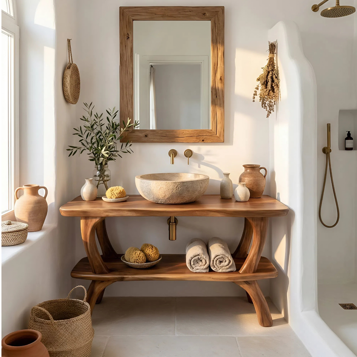 Modern Live Edge Vanity For Renovation Bathroom Project