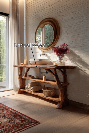 Farmhouse Handcrafted Live Edge Bathroom Vanity For Bathroom Decor