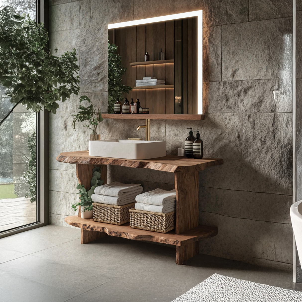 Mid Century Bathroom Cabinet For Elegant Bathroom
