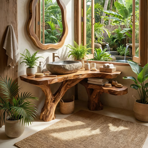 Modern Live Edge Vanity For Master Bathroom Design