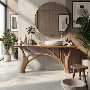 Contemporary Live Edge Vanity For Minimal Bathroom Space
