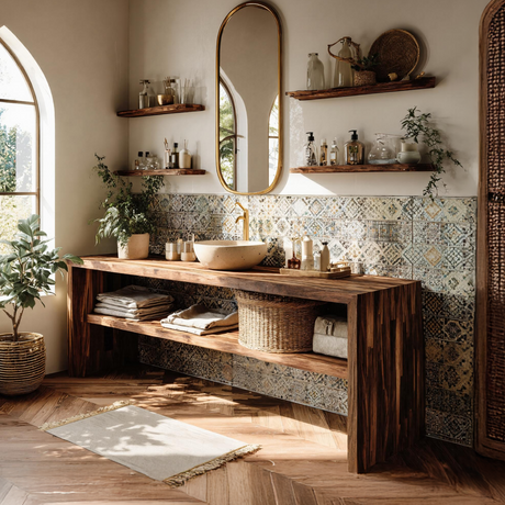 Live Edge Bathroom Storage Cabinet For Furniture Decor