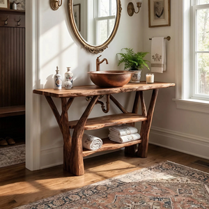 Minimalist Wooden Vanity For Modern Bathroom Interior