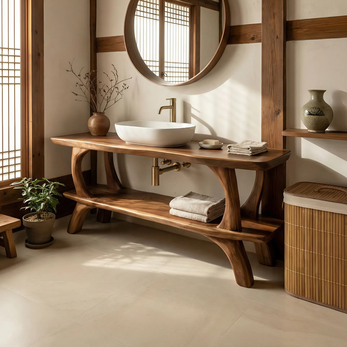 Modern Live Edge Vanity For Renovation Bathroom Project