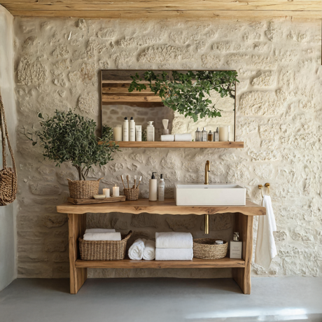 Rustic Live Edge Vanity For Natural Bathroom Vibes