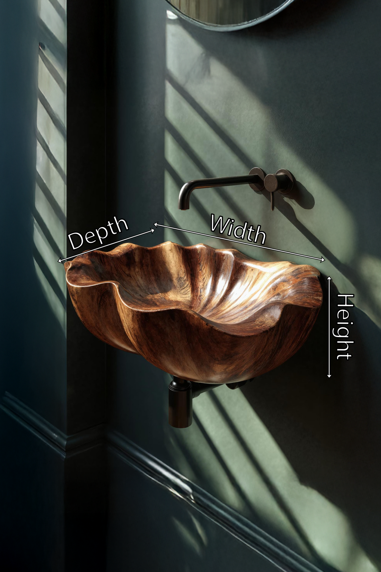 Modern Live Edge Wood Vanity Sink For Statement Bedroom Decor