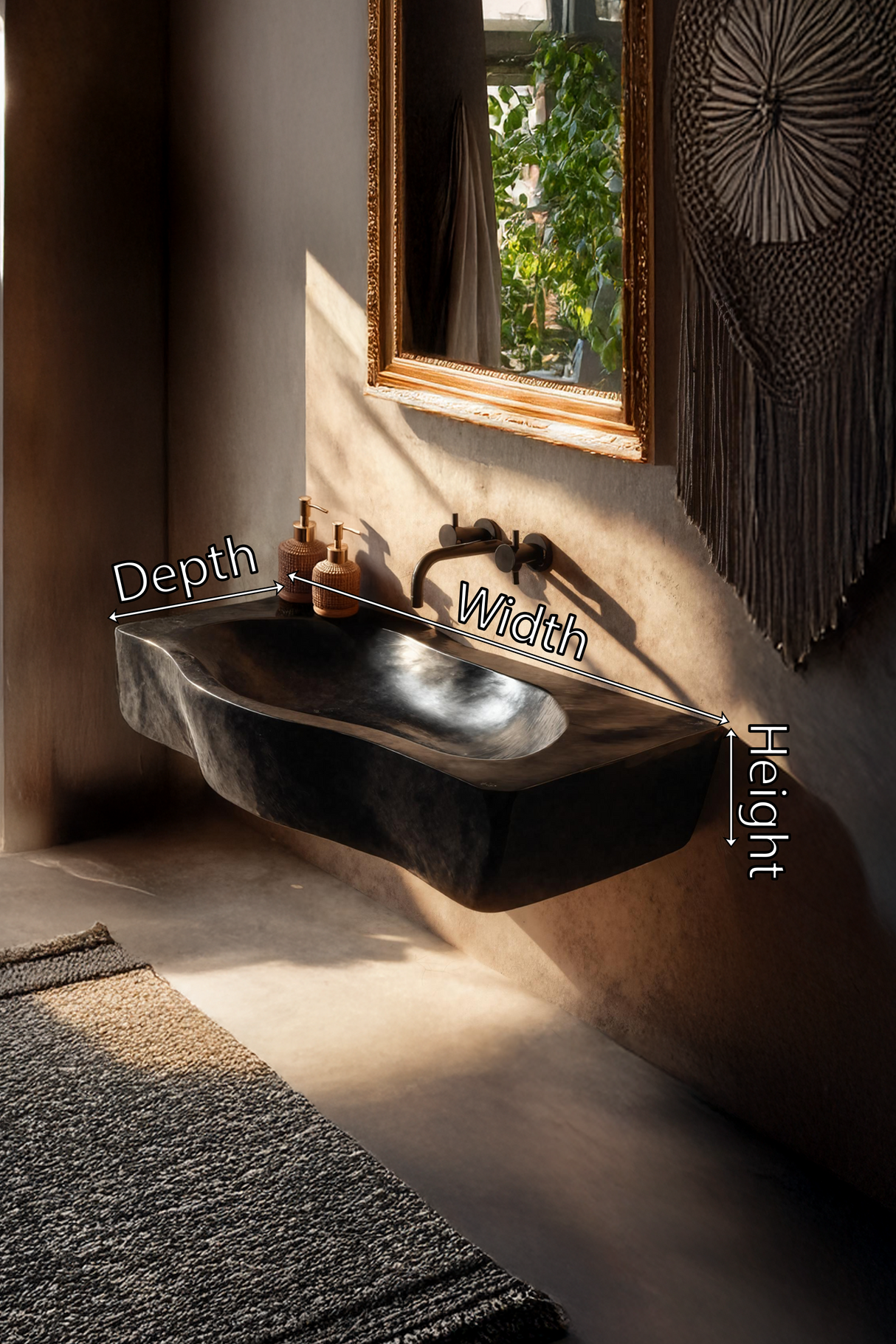 Modern Wooden Live Edge Wood Basin For Contemporary Vanity Decor