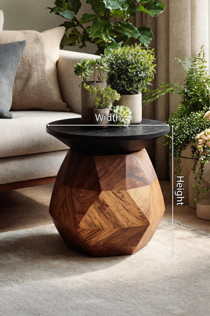 Modern Solid Wood End Table For Minimal Interior Design
