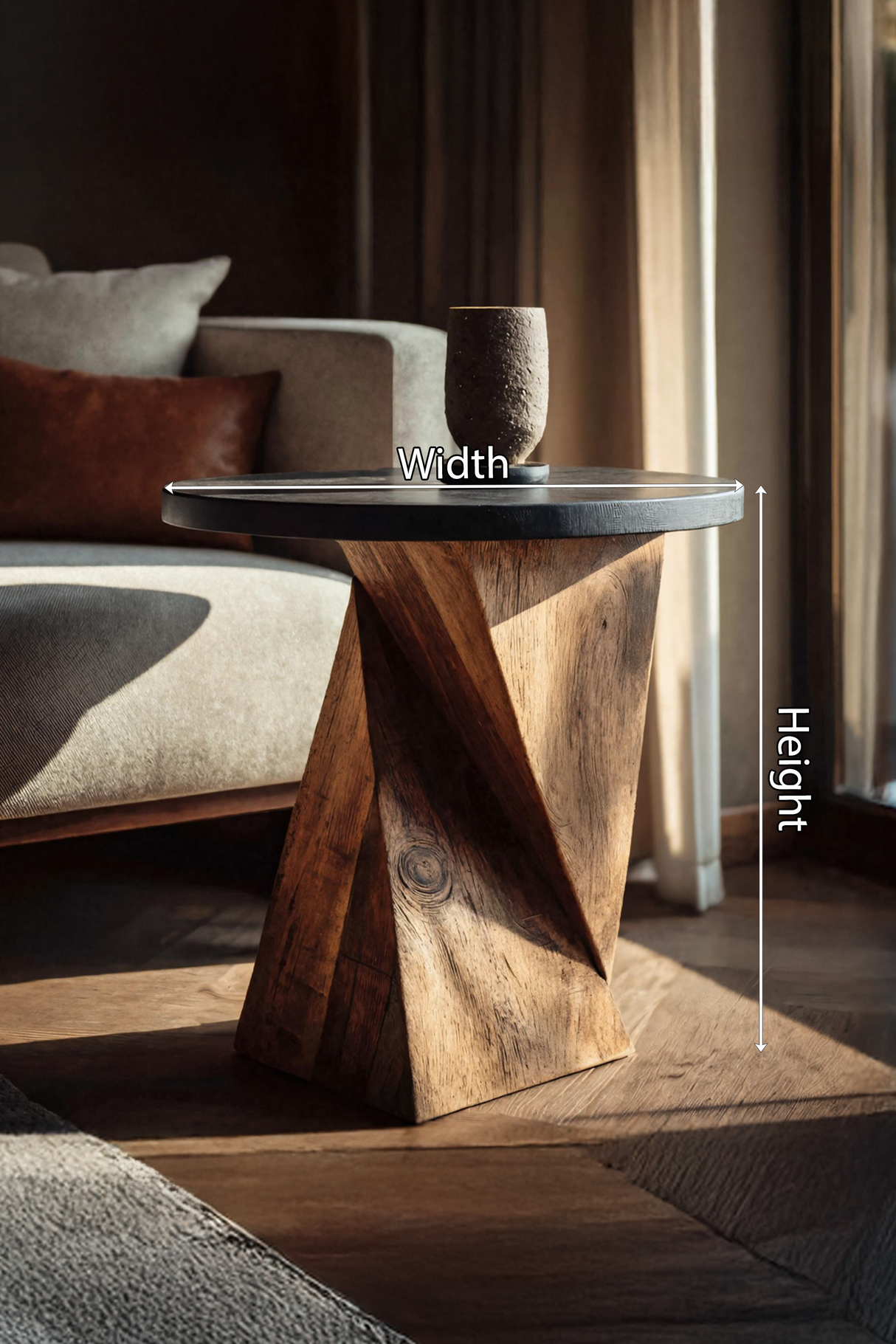 Mid Century Wooden Side Table For Cozy Bedroom Nightstand