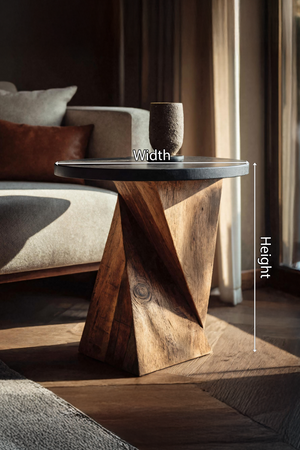 Mid Century Wooden Side Table For Cozy Bedroom Nightstand