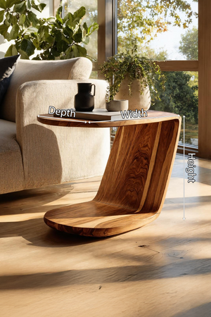 Handcrafted Live Edge Side Table For Furniture Collection