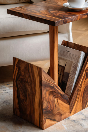 Farmhouse Handcrafted Wooden Side Table For Bedroom Decor
