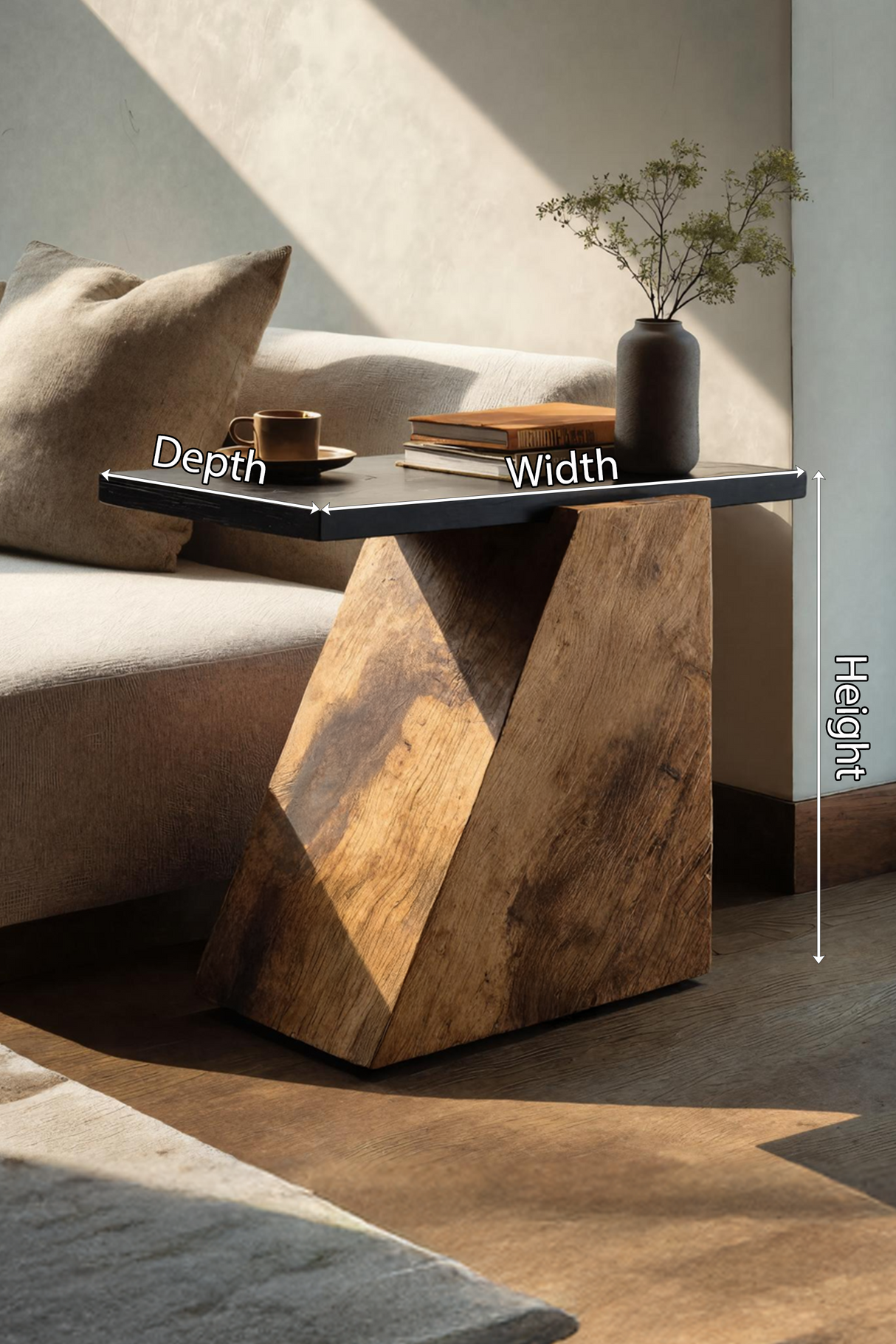 Modern Wooden Side Table For Luxury Living Room Design