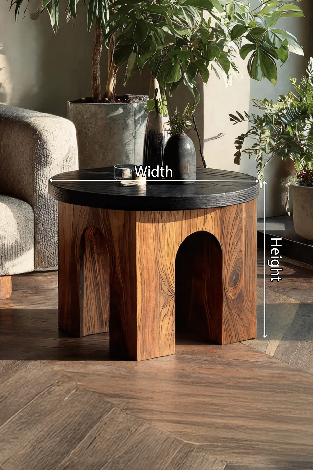 Modern Live Edge Side Table For Contemporary Home Style