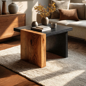 Handcrafted Live Edge Side Table For Rustic Cabin Decor