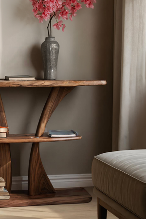 Farmhouse Solid Wood Console Table For Entryway Design And Storage