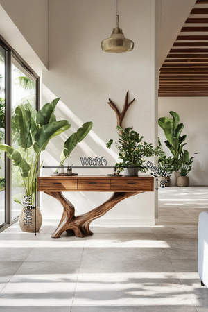 Handcrafted Live Edge Entryway Table For Living Room Modern Farmhouse