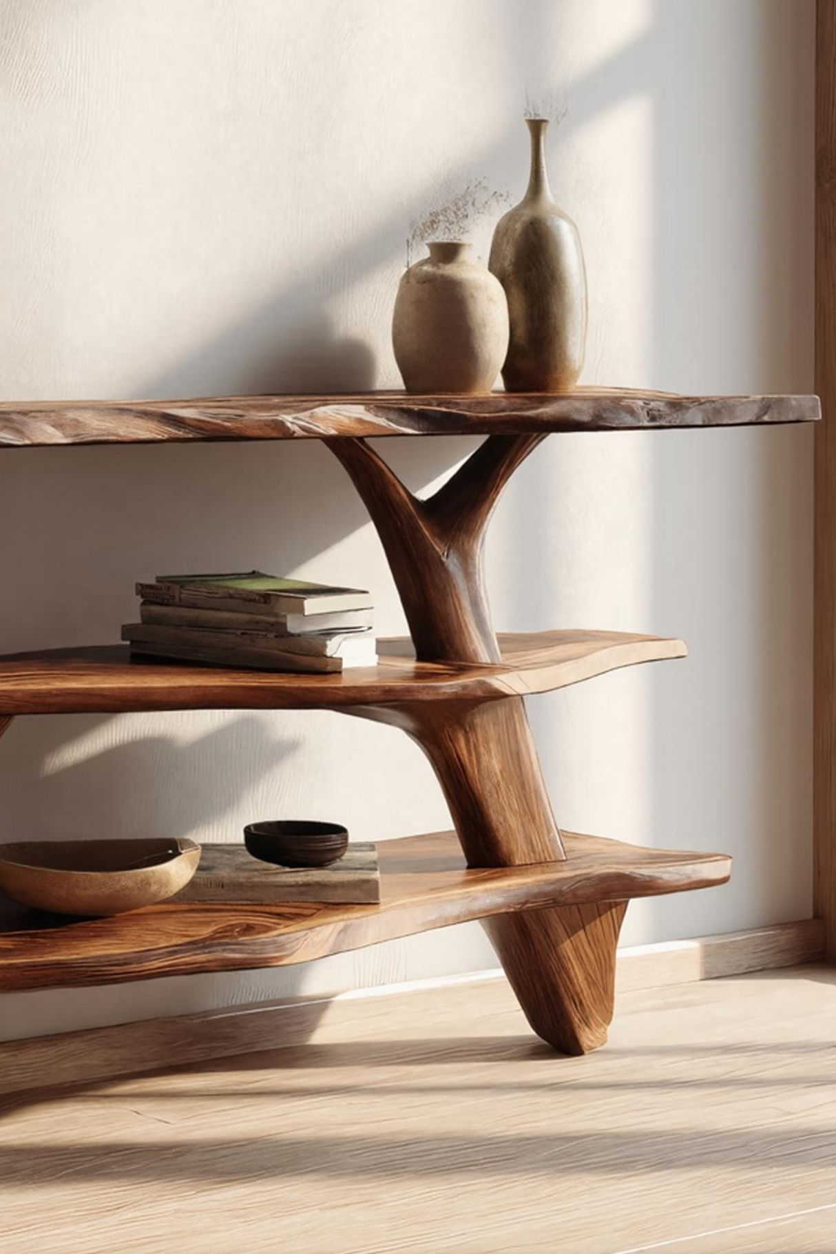 Modern Live Edge Entryway Table For Bedroom Furniture Decoration